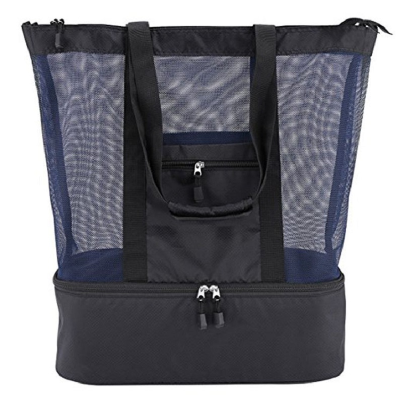 SGC35 Venta al por mayor a granel de verano con aislamiento de nylon de malla de playa de natación bolsa de playa con refrigerador