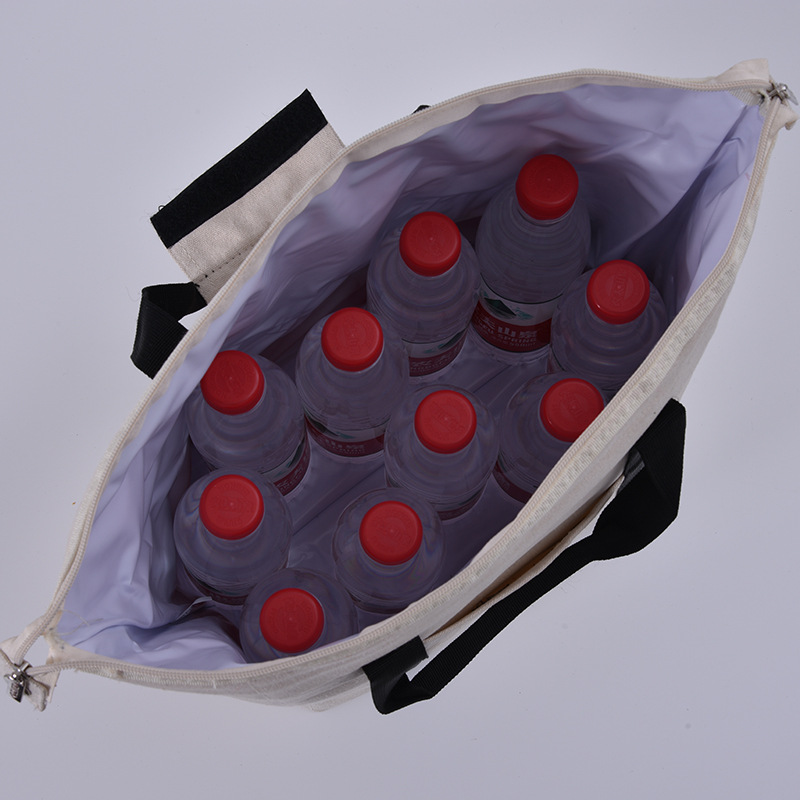 Sgc39 cremallera, lona pesada plegable, bolsas de compras aislantes, bolsas frigoríficas de mariscos refrigerados.