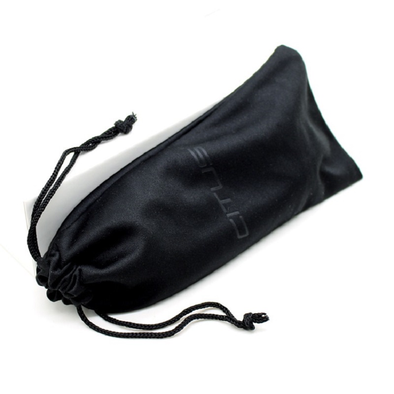Sgs46 fibras ultrafinas personalizadas logo suave gafas de sol bolsa de cuerda negra